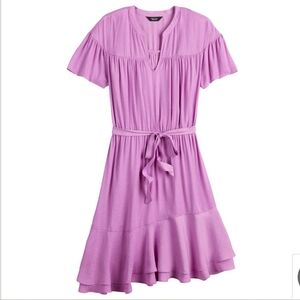 NWOT Lilac Purple Asemmetrical Hem Flowy Dress
